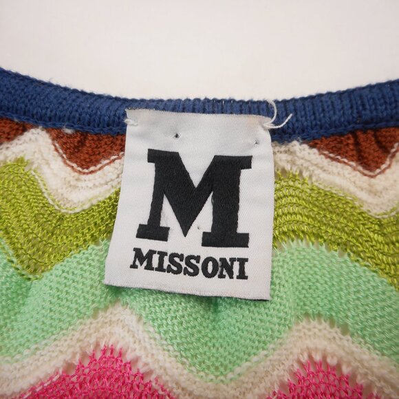M Missoni Womens Colorful Zig Zag Pattern Long Sleeve Sweater sz 40 US S [HOLES] - Picture 5 of 14
